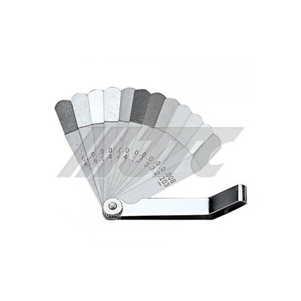 Jtc Auto Tools 12pcs feeler gauge (bended) 89mm x 12.8mm 4290 - main