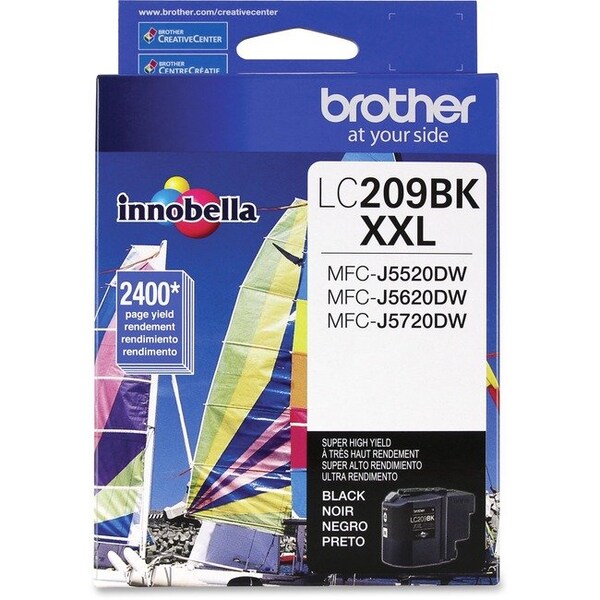 Brother Brother Innobella LC209BK Ink Cartridge - Inkjet - Super High Yield - 2400 Pages - Black - 1 Each LC209BK - main