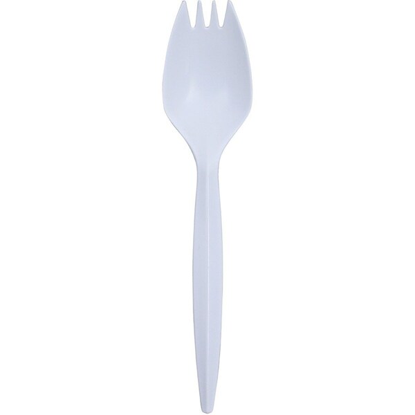 Genuine Joe Medium-Weight Sporks - Polypropylene - White, 1000PK GJO20004 - main