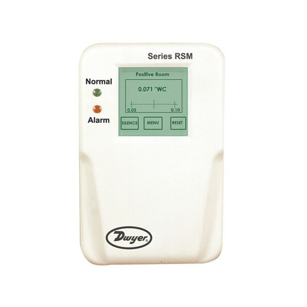 Dwyer Instruments Room status monitor, range +/-0.5" w.c., excitation 120 VAC. RSM-4-B - main