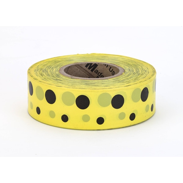 Mutual Industries FLAGGING TAPE YELLOW BLACK DOT, 12PK 16002-34191-1875 - main