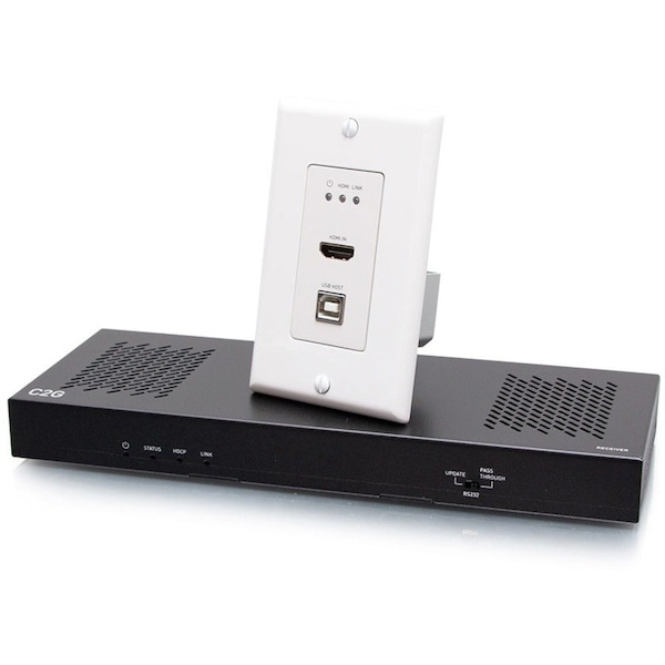 C2G 4K HDBaseT HDMI + USB Wall Plate to Box C2G30024 - main