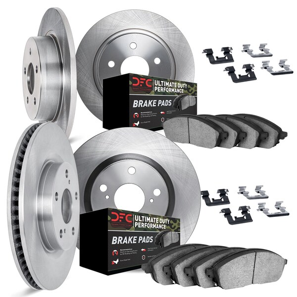 Dynamic Friction Co DFC Brake Rotor- Heavy Duty Brake Pad includes Hardware 6414-42056 - main