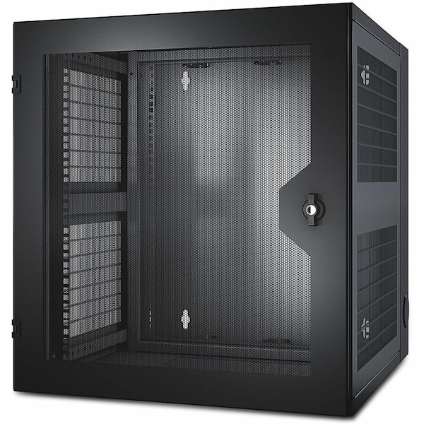 Apc NetShelter 13U Wallmount Rack Cabinet Vented Door Double Hinged Server Depth AR100HD - main
