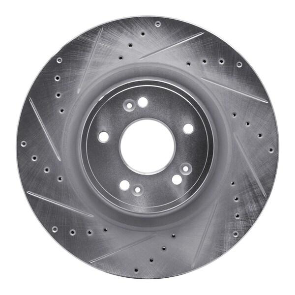Dynamic Friction Co DFC Brake Rotor - Drilled and Slotted - Silver 631-03058L - main
