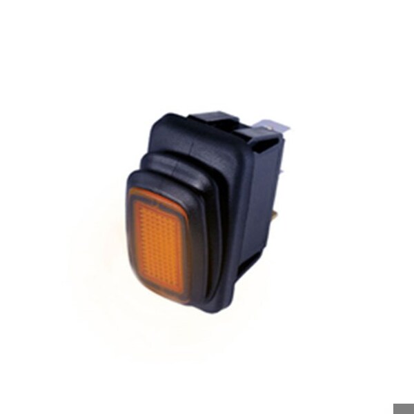Switch Components IP65 Mid-Size Rocker, 3P SPST OFF-ON, Amber Bulb RE2-1A-DC-1-AL - main
