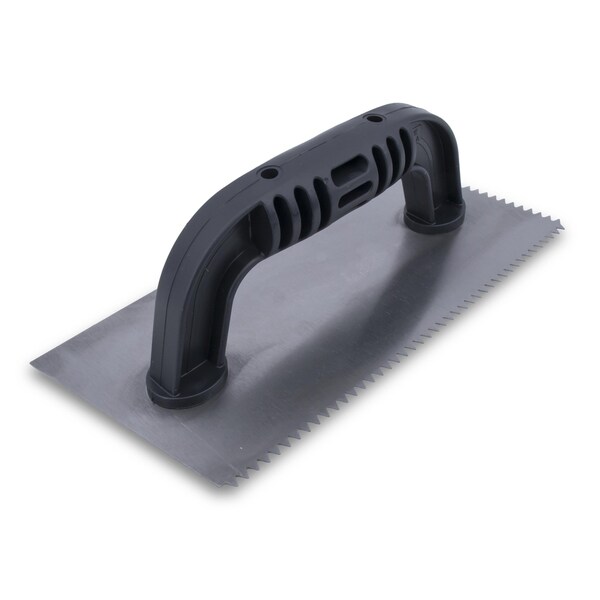 Marshalltown Notched Trowel, Flooring Trowel, Tiling Trowel, Angle Blade, V Notch, 3/16 x 5/32 inch Notches 206 - main