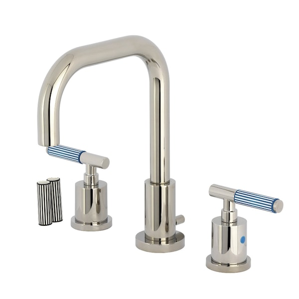 Kingston Brass Widespread Bathroom Faucet with Brass Pop-Up, Polished Nickel FSC8939KPS - main