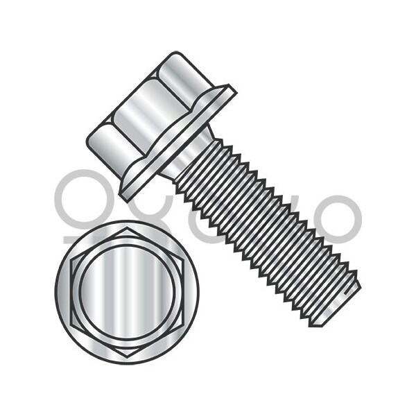 Oxoxo M10-1.5X20 Metric Din 6921 Indent Hex Flange Washer Non-Serrated Screw Ful Thd A2 Stainless, 200PK 593041 - main