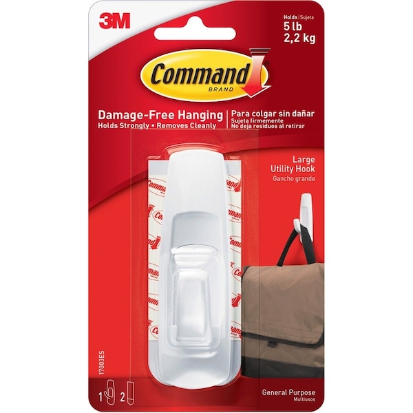 Command Hook, Molded Plastic, 7/8 In 17003 - main