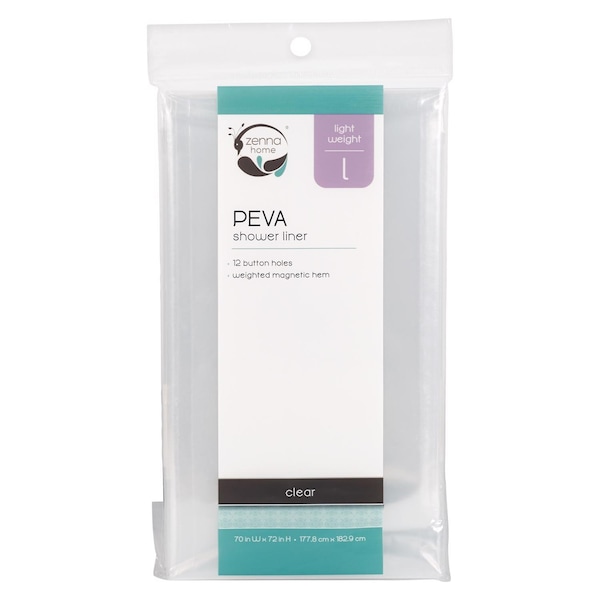 Zenna Home Zenna Home 72 in. H X 70 in. W Clear Solid Shower Curtain Liner PEVA LPRLKKL - main