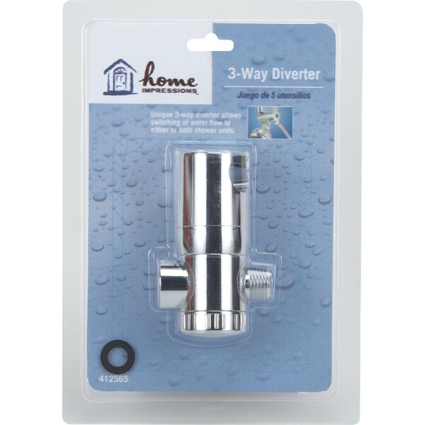 Home Impressions Chrome 3-Way Shower Diverter 412565 - main