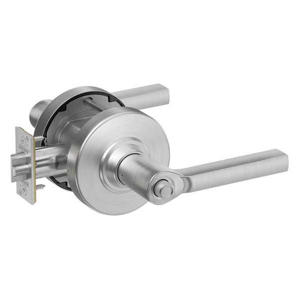 Schlage Grade 1 Entrance/Office Cylindrical Lock, Less Cylinder, Latitude Lever with Rose, Satin Chrome PC50L LAT 626 - main