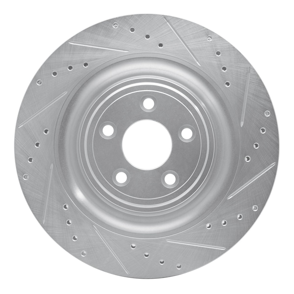 Dynamic Friction Co DFC Brake Rotor - Drilled and Slotted - Silver 631-20024D - main