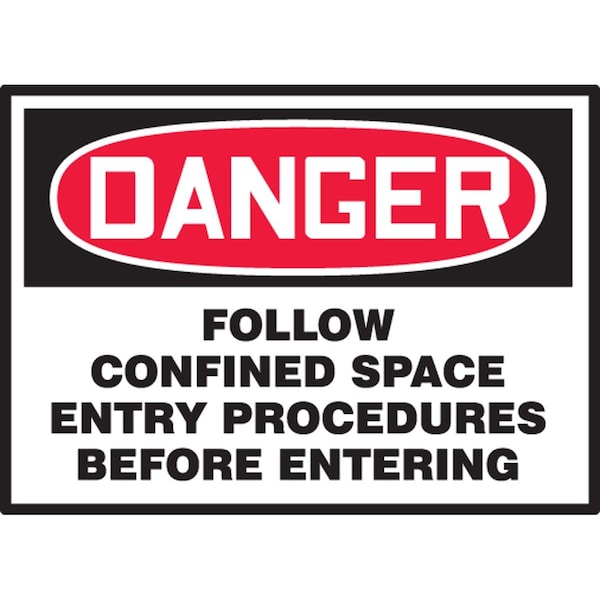 Accuform Danger Safety Label LCSP274VSP - main