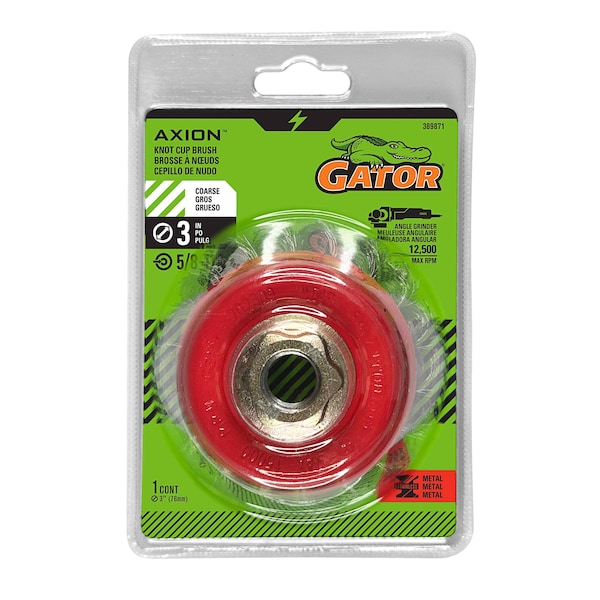 Gator Finishing 3 in. Knotted Wire Cup Brush, Coarse 389871 - main