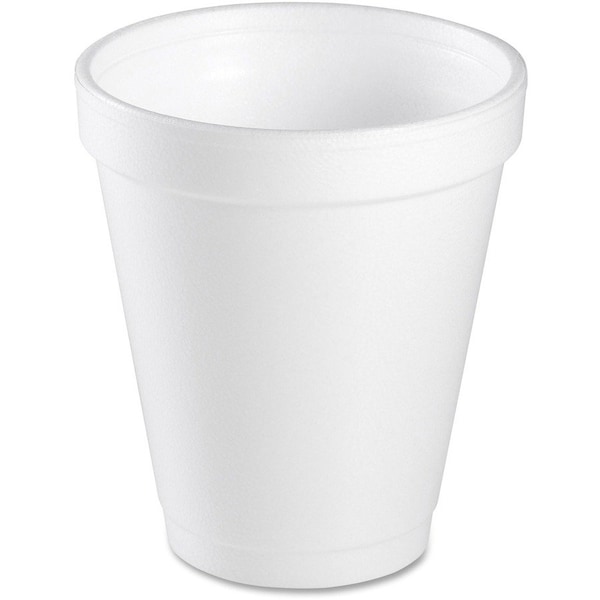 Dart Disposable Hot cup 6 oz. White, Foam, Pk1000 6J6 - main