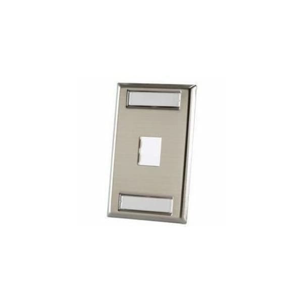 Ortronics 1-PORT FLUSH MOUNT UNLOADED, SINGLEGANG TRACJACK, STAINLESS STEEL 403STJ11 - main
