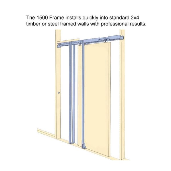 Sartodoors Pocket Interior Door, 18" x 80", White QUADRO4117PD-WS-18 - main