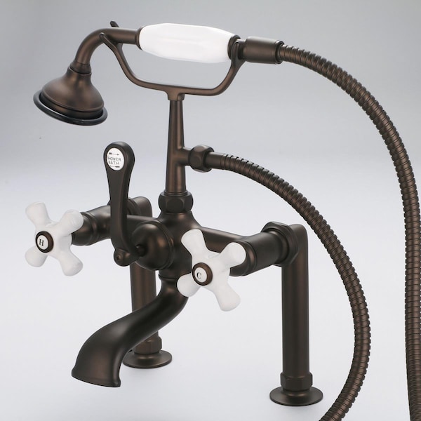 Water Creation Vintage Classic 7 in. Spread Deck Mount Tub Faucet - Oil-Rubbed Bronze, Brown F6-0006-03-PX - main