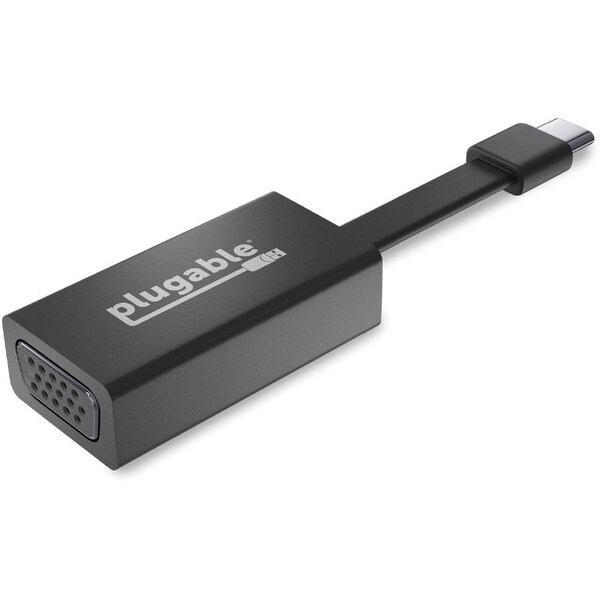 Plugable Technologies USB C TO VGA ADAPTER, THUNDERBOLT 3 TO VGA ADAPTER COMPATIBLE WITH MACBOOK PRO, USBC-TVGA - main