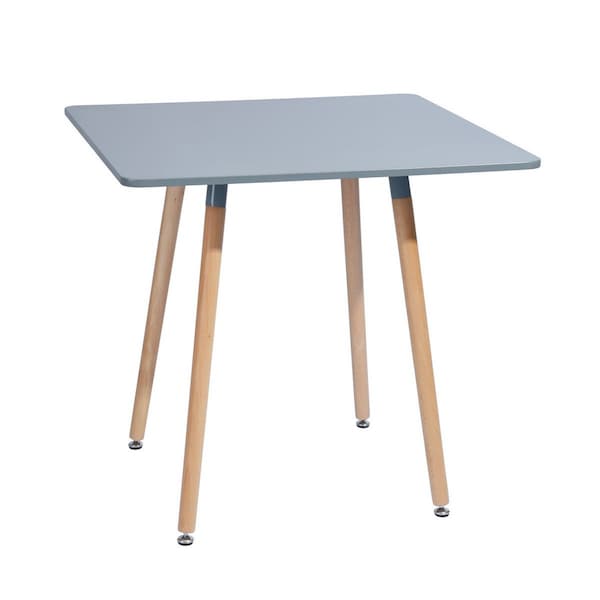 Homeroots 32" Gray and Natural Wood Square Dining Table 568206 - main