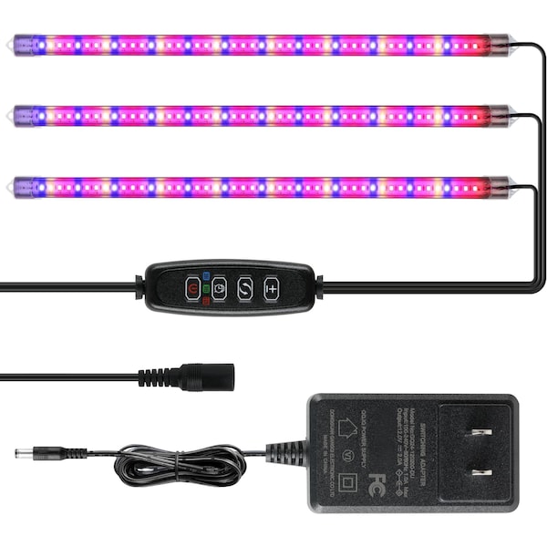 Ipower 40W LED Plant Grow Light Strips Full Spectrum for Indoor Plants with Auto ON/Off 3/9/12H Tim GLLEDXSTRIPSMIX40T - main
