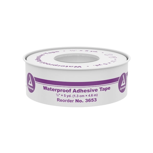 Dynarex Waterproof Adhesive Tape, 1/2"x5 Yards, 288PK 3653 - main
