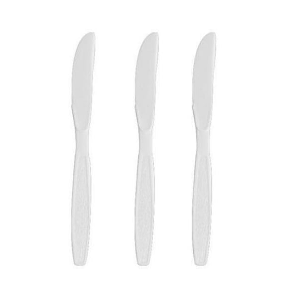 Partners Brand Plastic Knifes, White, PK1000 PW105 - main