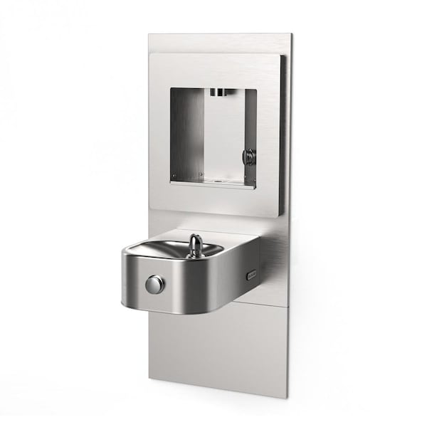 Elkay ezH2O Vandal Resistant Bottle Fill Station w/ Integrl Soft Sides Fountain Filtered Non-Ref Stainless LZLMSN-EDFPVM214DK - main