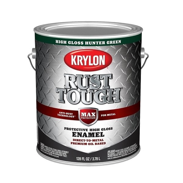 Krylon Rust Tough Oil-Based Gloss Rust Control Enamel, Hunter Green, 1 Gal. K09739008 - main