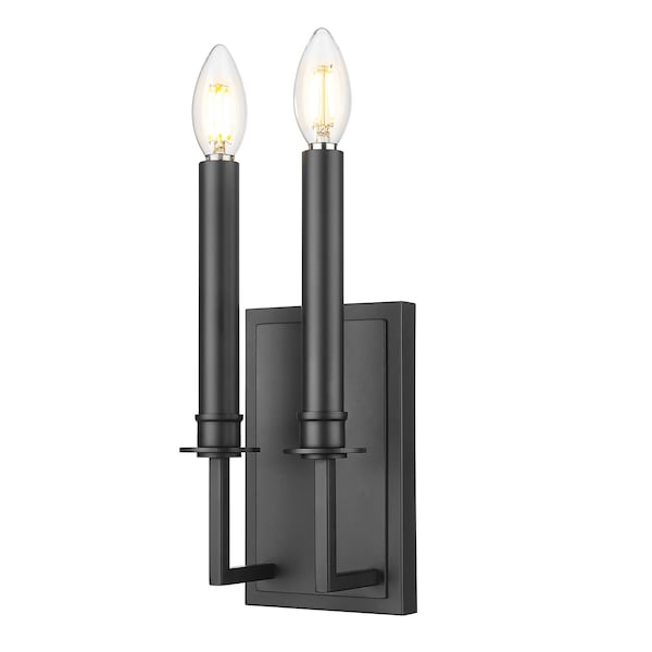 Z-Lite Orson Matte Black 1 Light Wall Sconce 4503-2S-MB - main