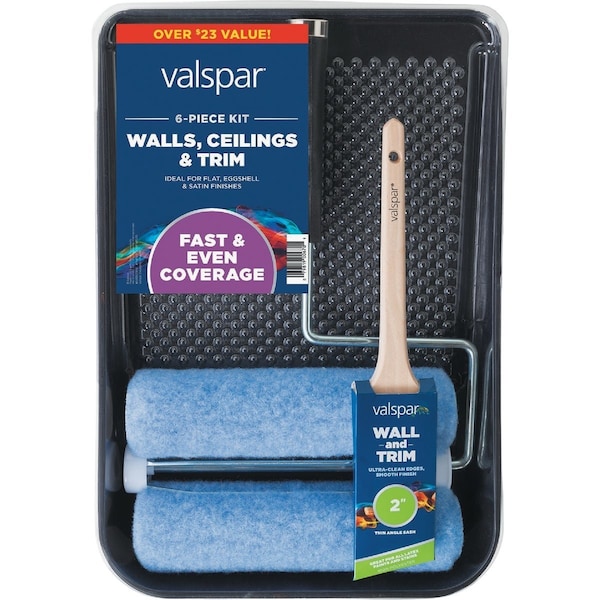 Valspar Walls Ceilings & Trim Paint Roller Kit, 6-Piece 889905960 - main