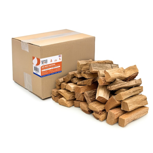 Nuvo Iron Mini-Oak Kiln-Dried Firewood/Cooking wood 5-7 Inch - 0.75 Cubic Feet (Approx. 12 Pounds) MOFW13 - main