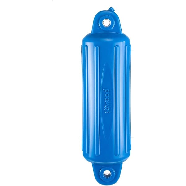 Attwood 9354BD1 4 x 16 in. Softside Oval Boat Fender with Thick-Wall Reinforced Eye Ends, Blue A7J-9354BD1 - main