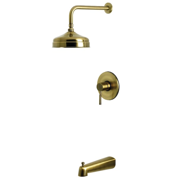 Kingston Brass Single-Handle Pressure Balanced Tub and Shower Faucet, Antique Brass KB6333DL - main