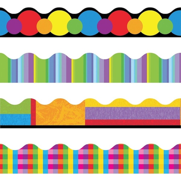 Trend Enterprises Trend Color Collage Terrific Trimmers Variety Pack, 156' Long, 1 Pack 92908 - main