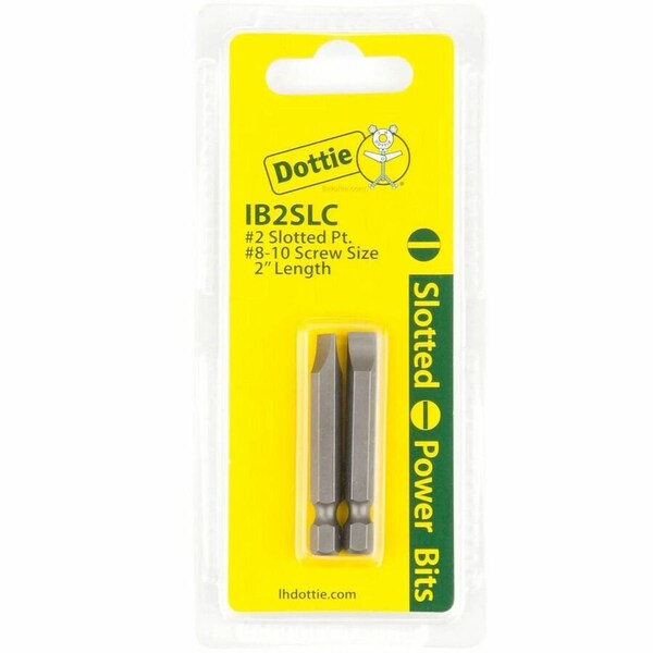 Dottie L.H. Dottie No 2 x 2'' Slotted Power Bit (Carded) IB2SLC - main
