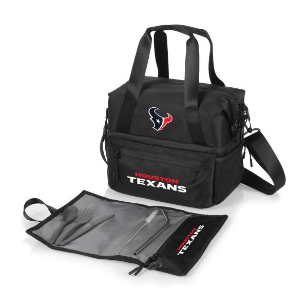 Picnic Time Family Of Brands NFL Houston Texans - Tarana Recycled Lunch Bag Cooler with Utensils 515-01-179-134-2 - main