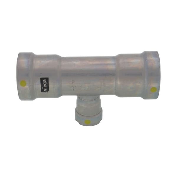 Viega MegaPressG tee P1 1.5 P2 1.5 P3 0.75 carbon steel zinc-nickel coating 25366 - main