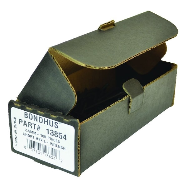 Bondhus 2.5mm Hex L-Wrench - Short Bulk 13854 - main