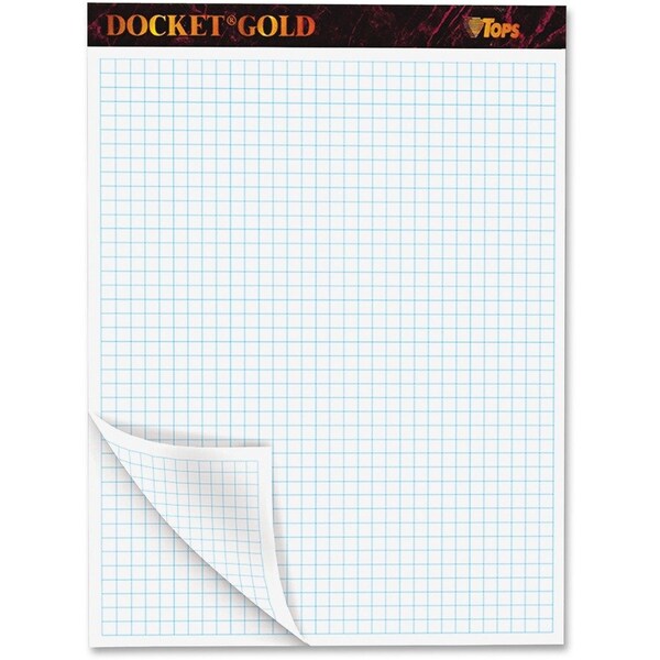 Tops Docket Gold Planning Pad w Cover- White- 80 SH per PD 63752 - main