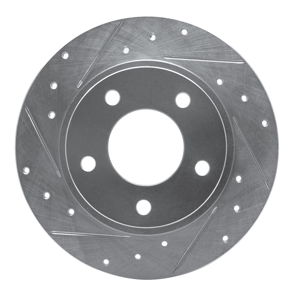 Dynamic Friction Co DFC Brake Rotor - Drilled and Slotted - Silver 631-80029L - main