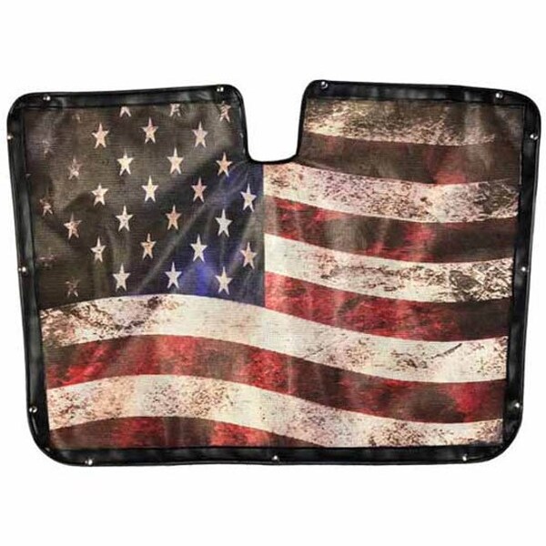 Ilc Replacement For Kenworth T680 Year 2016 Mesh Old Glory Flag Bug Screen WZ-EFYD-2 - main