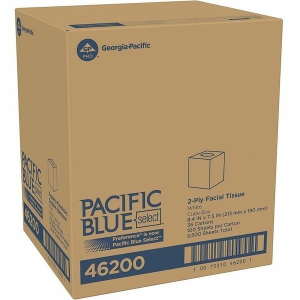 Preference Cube Box Facial Tissue by GP Pro, White GPC46200 - main