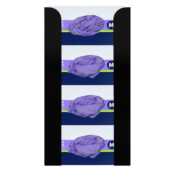 Origin Dispensing Solutions Glove Dispenser-Quad-Stackable-Steel-Black GL44X04BK - main