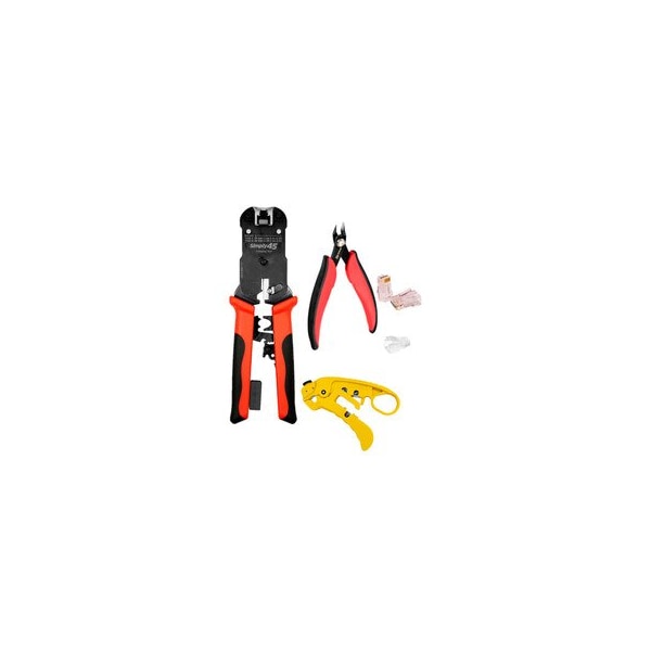Cable Wholesale ProSeries Pass Through Cat6/6a UTP Starter Kit, 1ea (S45-1700P, S45-C101, S45-801, S45-PSK6U - main