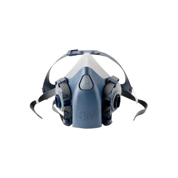 3M Half Mask Respirator, 7500, Not Rated, Bayonet, Size, S 0 Cartridges Included 7501 - main