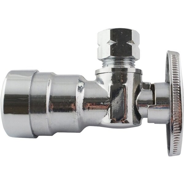 Apollo Valves Stop Valve, 12 x 38 in Connection, PushFit x Compression, Brass Body APXPV1238A - main