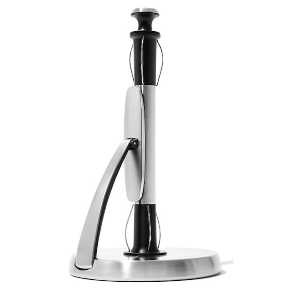 Oxo Paper Towel Holder, 6.85 in OAW, 12 in OAL, Stainless Steel 1066736 - main